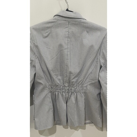 Grace Women’s 3 Button Jacket Size 6 Blazer Gray And White NWT Org Price $78. - Picture 5 of 6